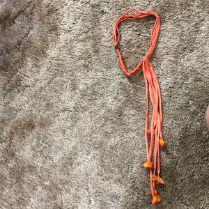 Tasha coral orange ribbon headband